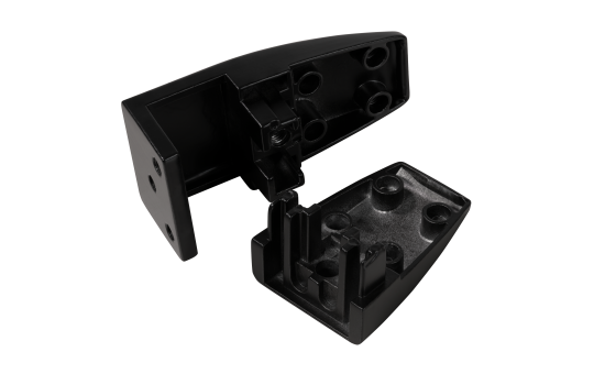 Trennwand-Set imstande, 1x Akustik-Trennwand 120x40cm, 1x Clip, schwarz,2er-Pack