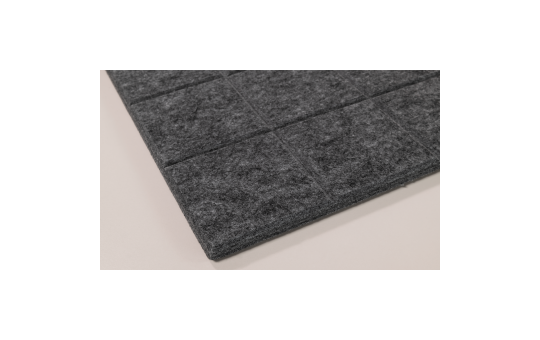 Trennwand-Set imstande, 1x Akustik-Trennwand 120x40cm, 1x Clip, schwarz,2er-Pack