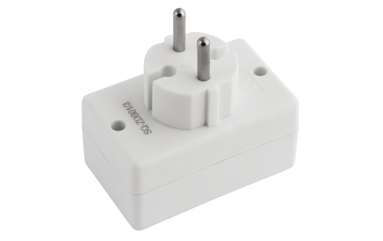 Steckdosenadapter McPower, 3x Euro, weiß