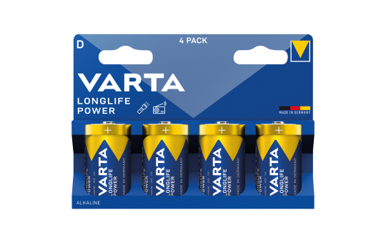 Mono-Batterie VARTA ''Longlife Power'', Alkaline, Typ D, LR20, 1,5V, 4er-Pack