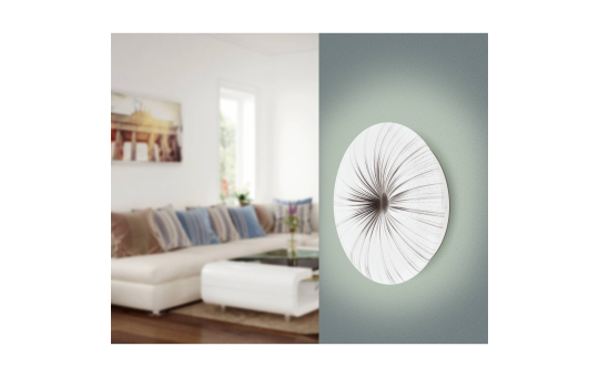 Wand-/Deckenleuchte EGLO ''Nieves'', LED, 2300lm, 3000K, 19,5W, weiß/silber