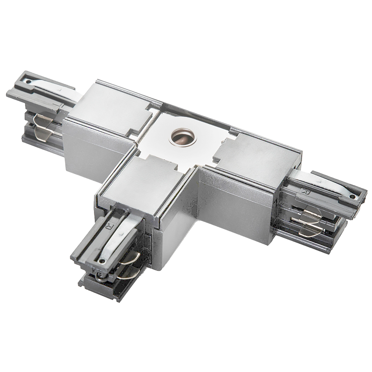 Einspeiser-Steckverbinder ''SPS2'' für 3-Phasen-Schienensystem, T-T2 Links, weiß