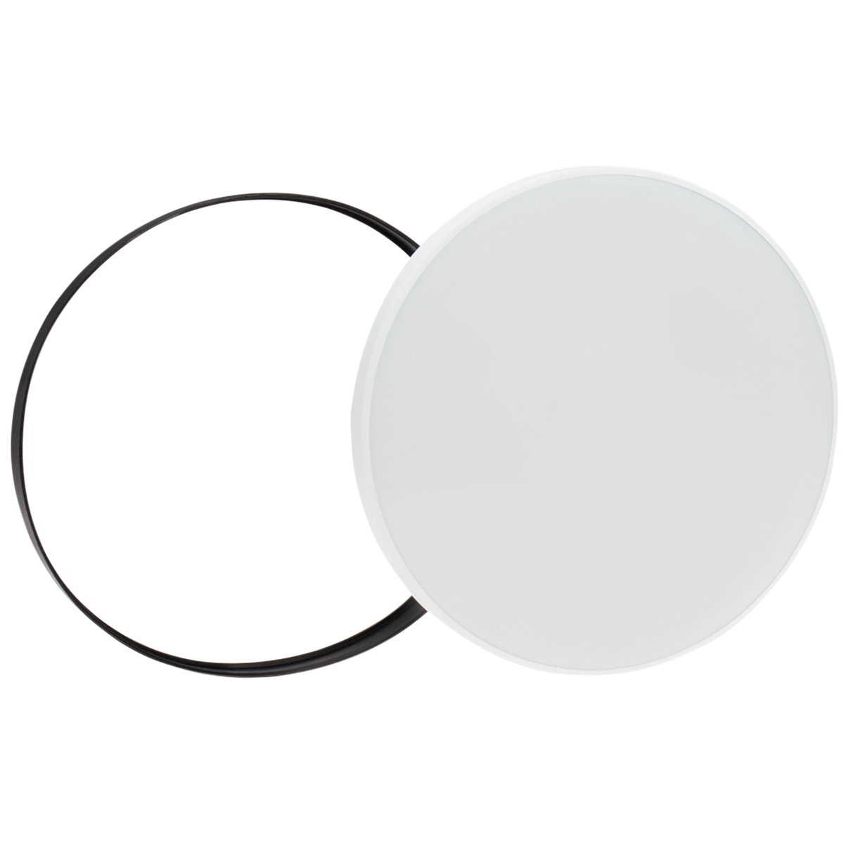 LED-Deckenleuchte ''Nymphea'', 18W, 230V, 2350lm, CCT, IP54, schwarzer Ring, weiß