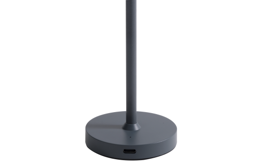 LED-Tischleuchte ROLF KERN „Club Nano“ 21cm, Basaltgrau, Akku, dimmbar