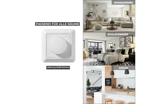 LED-Dimmer für elektronische Trafos McPower ''Cup'' 250V/300W, UP, Memory-Funktion
