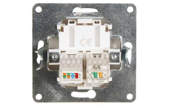 RJ45 + RJ11 Dose McPower ''Flair'' für ISDN, Cat, UP, weiß