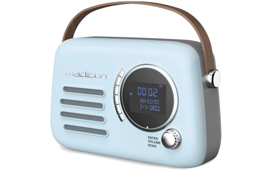 Retro-Radio MADISON ''FREESOUND-VR30BL-DAB'', Bluetooth, DAB, FM, blau