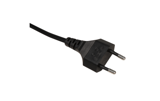 Euro-Netzkabel McPower mit Fußschalter und blanken Enden, 2m, schwarz