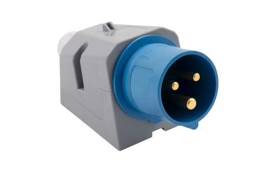 CEE-Stecker McPower, Wandmontage, IP44, 250V, 16A, 3-polig, IP44