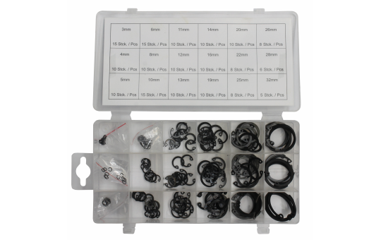 Innen-Seegerring-Sortiment, Ø 3-32mm, 180-teilig