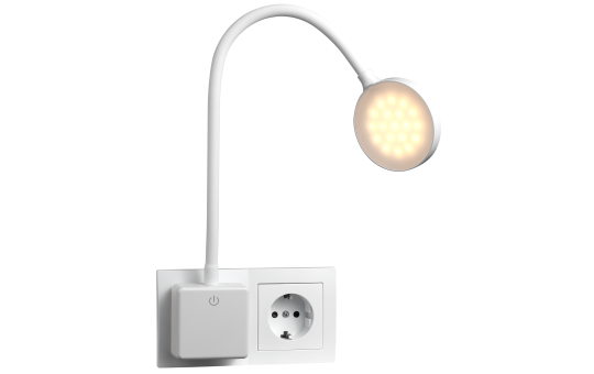 LED-Steckdosenleuchte EINLICHT ''Halo'' 3,3W, 438lm, step-dimmbar, warmweiß