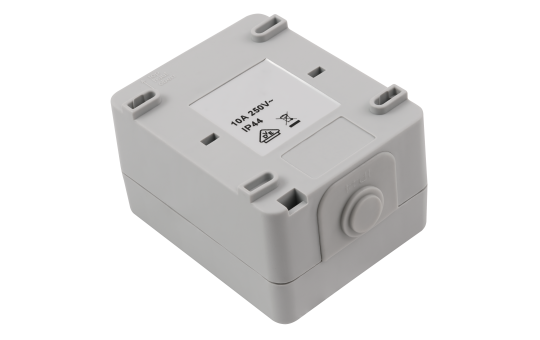 Feuchtraum Taster McPower ''Taff'', 250V~/10A, IP44, AP, grau