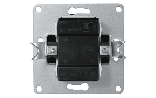 Jalousie-Taster McPower ''Flair'', Hoch und Runter, 250V~/10A, UP, matt schwarz