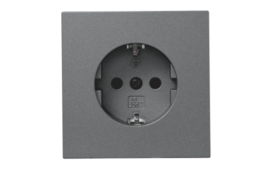 Schalter und Steckdosen Set McPower Shallow ''PIR'' anthrazit, 3-teilig