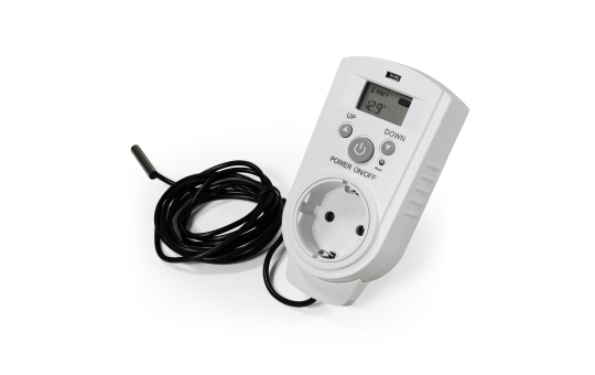 Steckdosen-Thermostat McPower ''TCU-540'' 5-30°C, Display, Kabel + Außenfühler