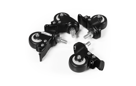 Tischrollen imstande, 4er-Set, schwarz, Tragkraft je 50kg