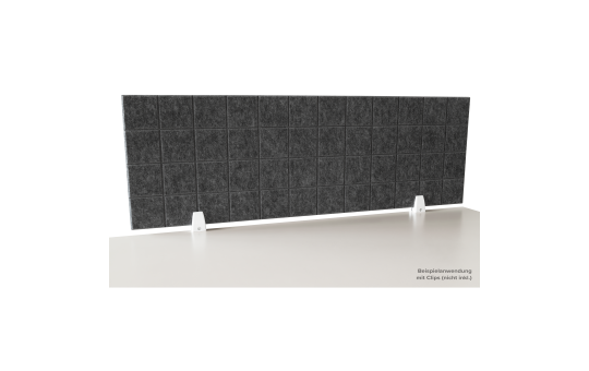 Akustik-Trennwand imstande, 120x40cm, grau, Filz