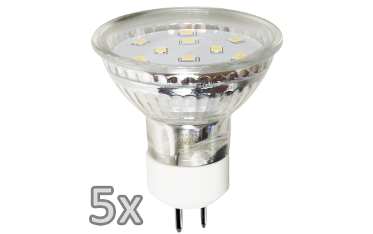 Einbauleuchten-Set McShine, 5xRahmen, 5xLED-Strahler, GU10, 3W, 300 lm