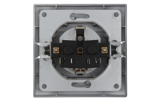 Schutzkontakt-Steckdose McPower ''Flair'', 250V~/16A, IP44, anthrazit, 12er-Pack
