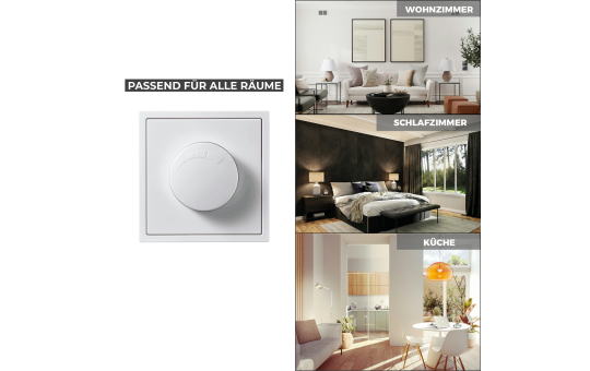 LED-Dimmer für elektronische Trafos McPower ''Shallow'' 250V~/300W, weiß