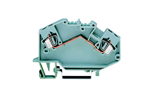 2-Leiter-Durchgangsklemme, 4mm², für TS 35 x 15 und 35x7,5, grau