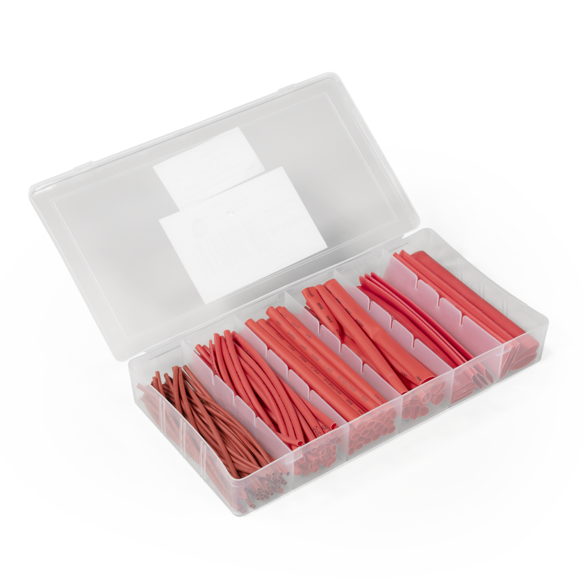 Schrumpfschlauch-Set, 100-teilig, rot, 10cm lang