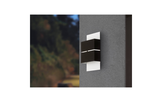 Wandleuchte EGLO ''Kibea'', LED,Stahl, weiß/anthrazit, 3000K, 2x2,5W, 26x15cm