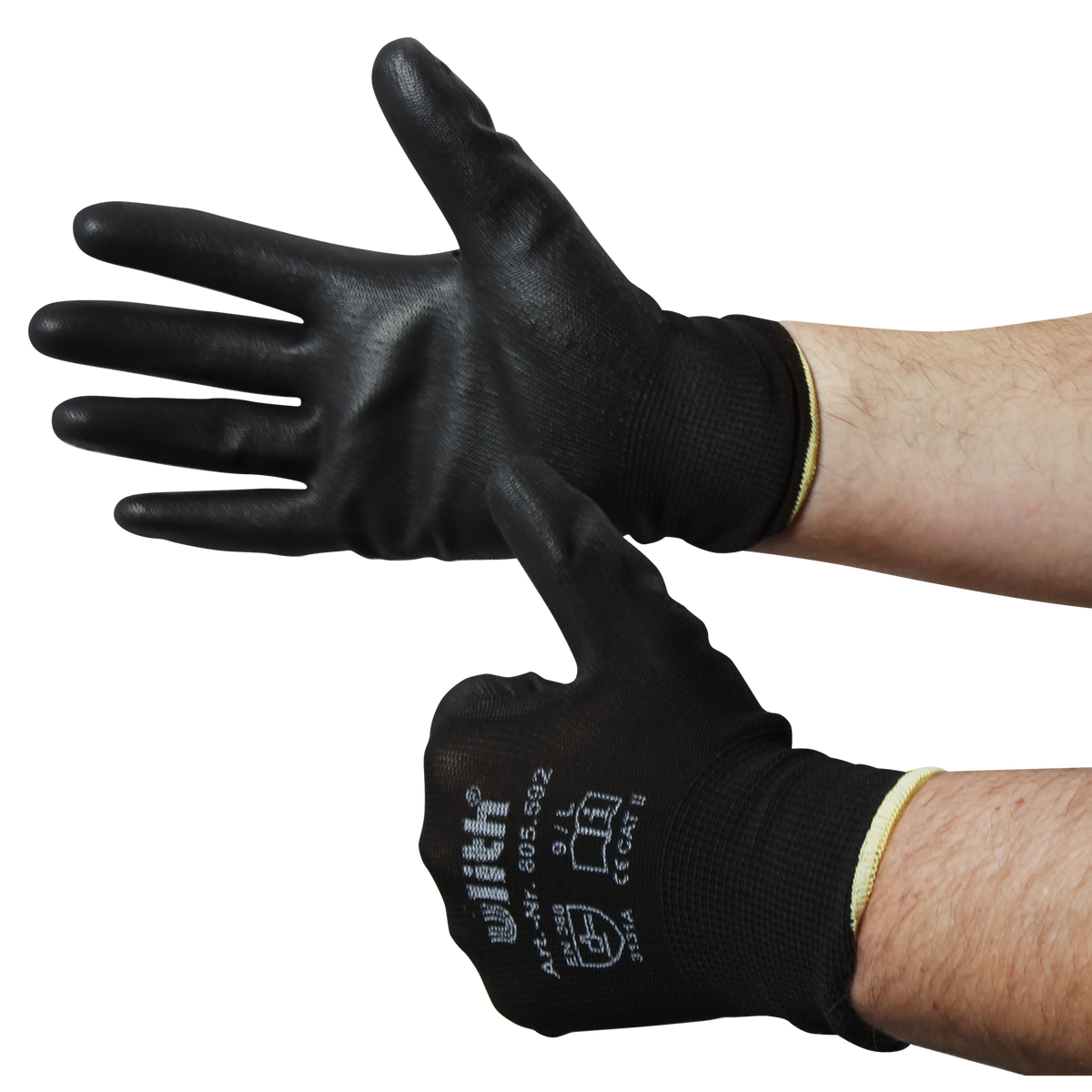 Montage-Feinstrickhandschuhe, Größe 11/XXL, schwarz