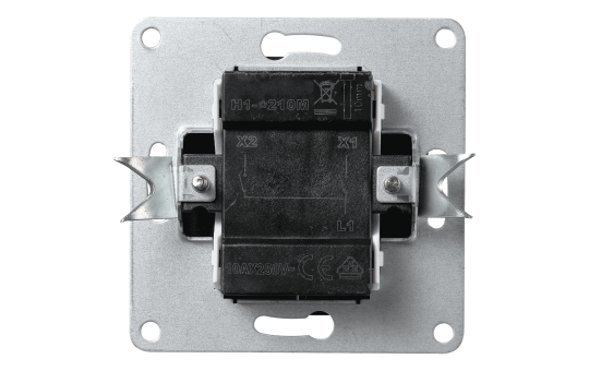 Serien-Schalter McPower ''Flair'', 2-fach, 250V~/10A, UP, anthrazit