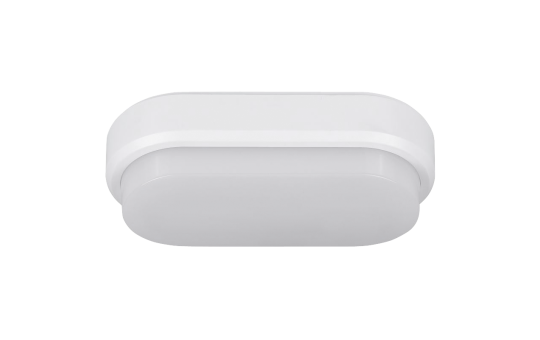 LED-Feuchtraumleuchte Oval IP54, 550lm, 4000K, 8W, neutralweiß, Bewegungsmelder