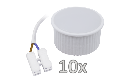 Einbauleuchten-Set McShine, 10xRahmen, 10xLED-Modul, 3W, 265 lm, 230V, weiß