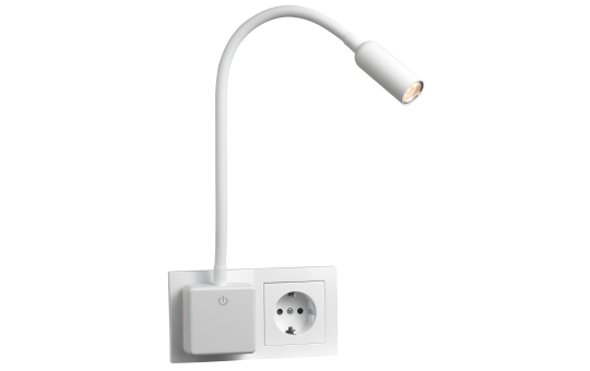 LED-Steckdosenleuchte EINLICHT ''Punkt'' 4W, 260lm, step-dimmbar, warmweiß, weiß