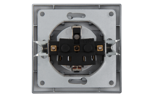 Schutzkontakt-Steckdose McPower ''Flair'', 250V~/16A, UP, IP44, anthrazit,3er-Pack