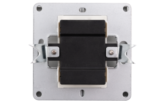 Serien-Schalter McPower ''Shallow'' 2-fach, 250V~/10A, Steckanschluss, anthrazit