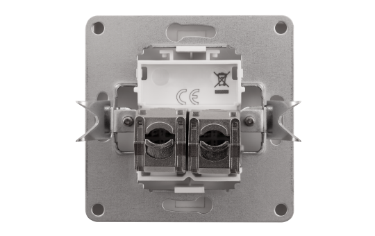 Netzwerk-Dose McPower ''Shallow'' CAT6A, UP, weiß, vollgeschirmt