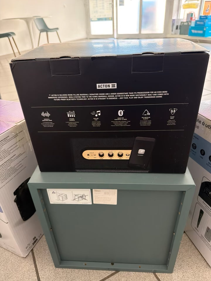 Marshall Acton III - Bluetooth-Lautsprecher - Schwarz-Generalüberholt