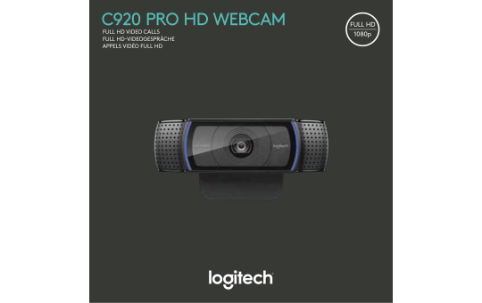 Webcam Logitech ''C920'', Full HD, 1080p, USB, schwarz