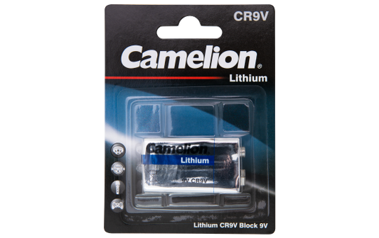 Block-Batterie Camelion Lithium, 9V, Typ CR9V, 1.200mAh, 1er-Blister