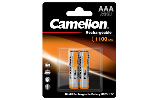 Micro-Akku CAMELION 1,2 V, 1.000 mAh, Typ AAA, NiMH, 2er-Blister