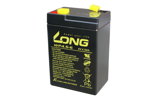 Bleiakku KUNG LONG ''WP4,5-6'', 6V, 4,5Ah, 70x47x101mm
