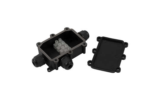 Abzweigdose McPower, IP68 - für Außen, 1 Ein- und 2 Ausgänge, T-Version, 124x72x32mm
