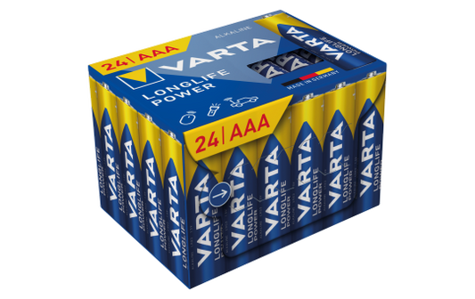 Micro-Batterie VARTA ''Longlife Power'', Alkaline, Typ AAA/LR03, 1,5V, 24er-Pack