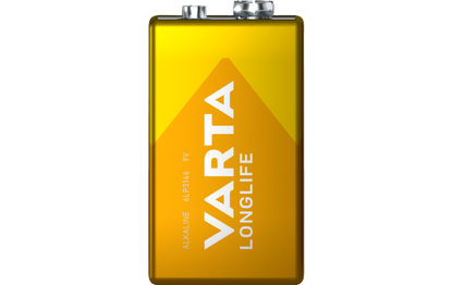 E-Block Batterie VARTA ''LONGLIFE'' Alkaline, 1,5 V, 6LR61, 1er-Blister