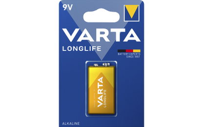 E-Block Batterie VARTA ''LONGLIFE'' Alkaline, 1,5 V, 6LR61, 1er-Blister