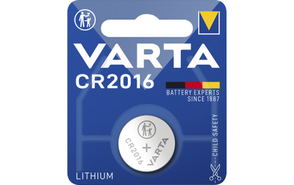 Lithium-Knopfzelle VARTA ''Electronics'', CR 2016, 90mAh, 3V, 1er-Blister