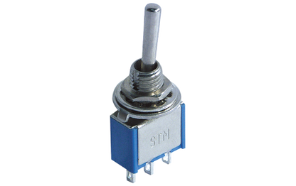 Miniatur-Kippschalter McPower, 125V/6A, 3-polig, 3 Stellungen: EIN/AUS/EIN