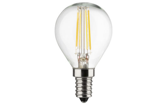 LED Filament Tropfenlampe, E14, 4W, 470lm, 2700K, warmweiß, 3er Set