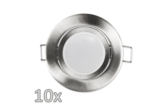 Einbauleuchten-Set McShine, 10xRahmen, 10xLED-Modul, 5W, 440lm, 230V, schwenkbar