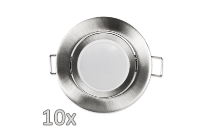 Einbauleuchten-Set McShine, 10xRahmen, 10xLED-Modul, 5W, 440lm, 230V, schwenkbar