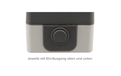 Feuchtraum Steckdose McPower ''Secure'', 250V~/16A, IP44, AP, grau